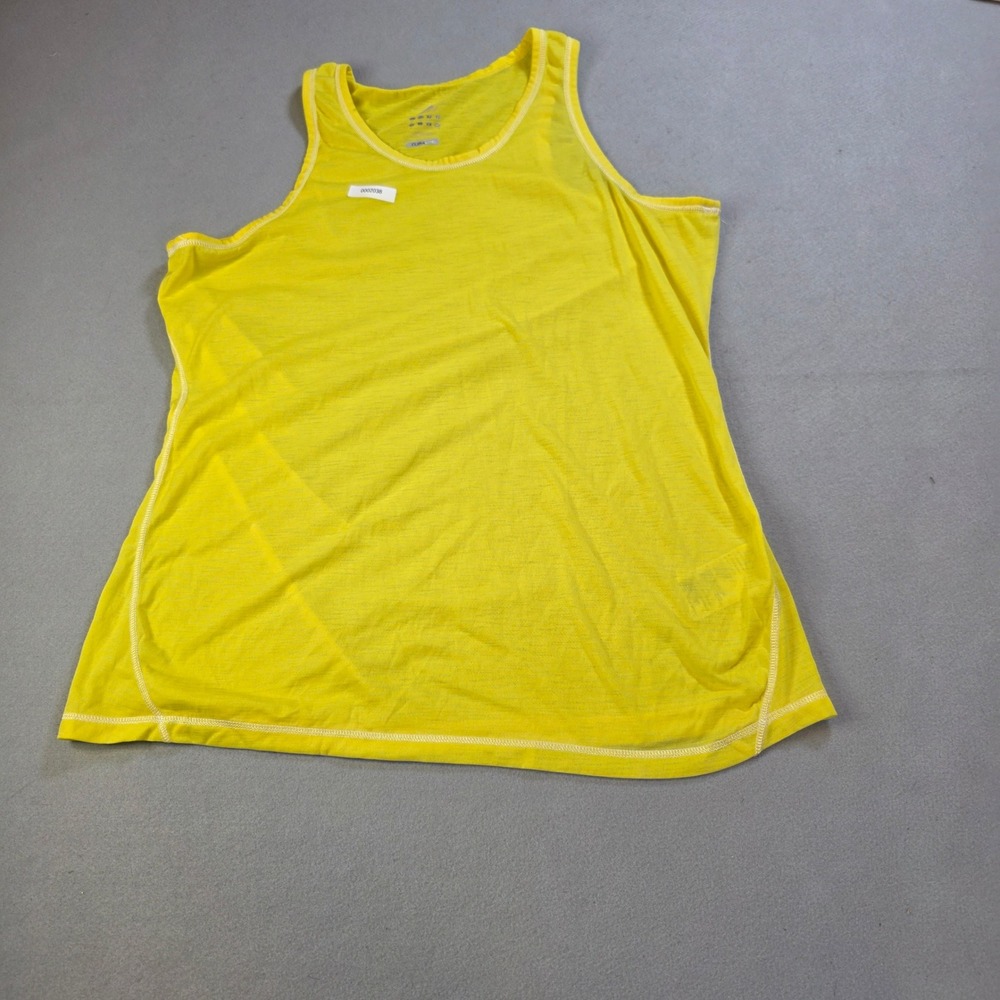 Adidas Climalite Mens Athletic Tank Top Yellow Running Gym Training Shirt XL